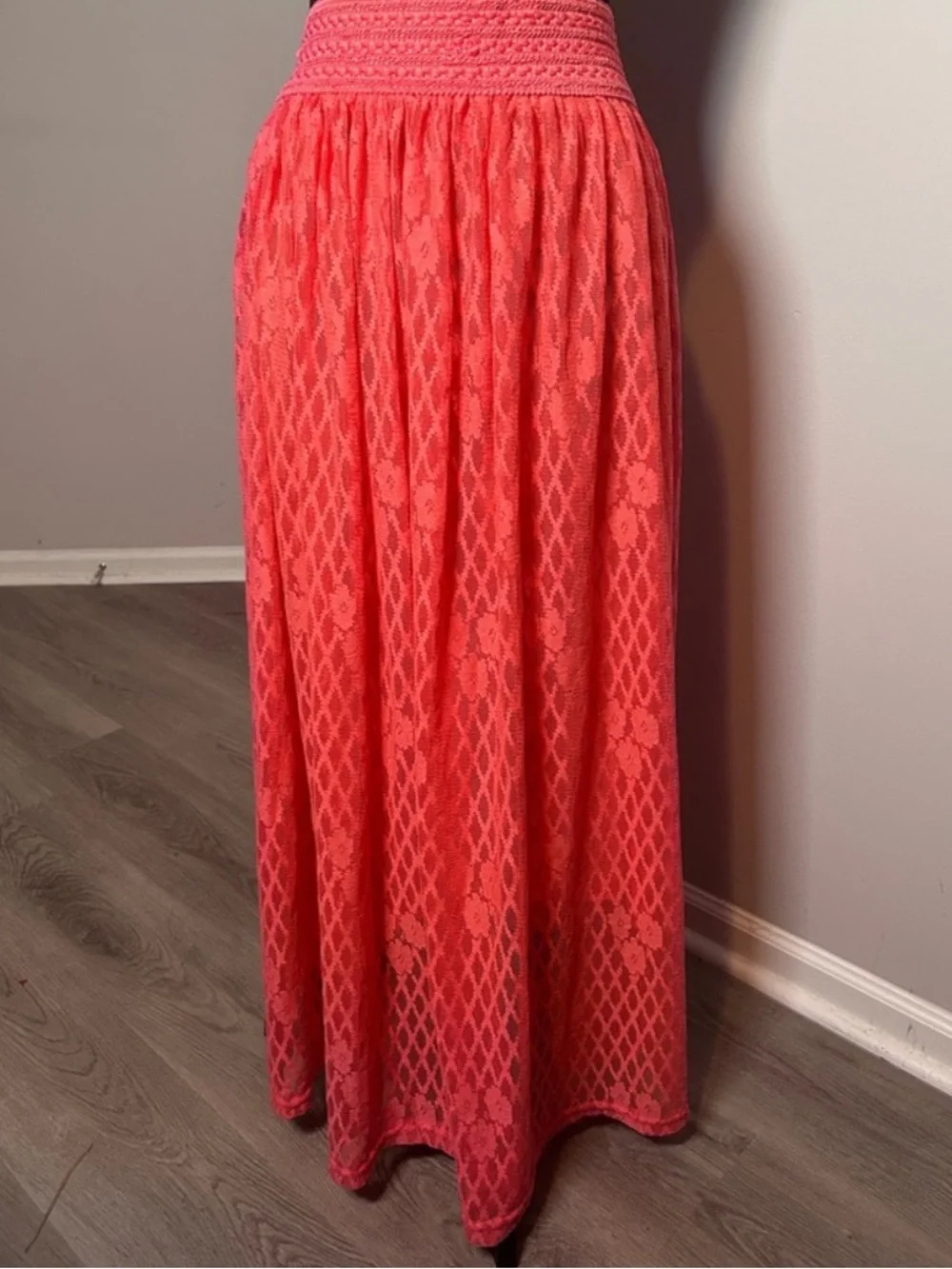 ANTHROPOLOGIE ME 2 MAGIC MAXI SKIRT LACE PATTERN - Picture 4 of 4